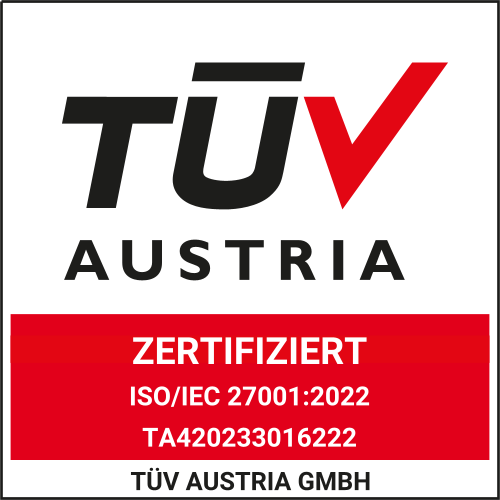 Certified according to ISO/IEC 27001